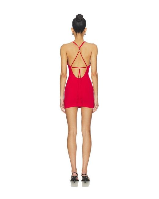 Frankie's Bikinis Red X Jennie Carla Cotton Jersey Mini Dress
