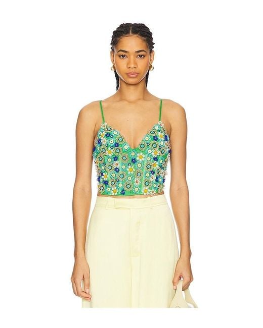 La Fuori Green Mossy Meadow Bustier