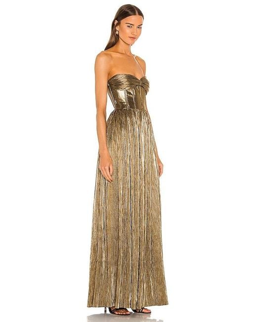 Bronx and Banco Metallic Florence Strapless Gown