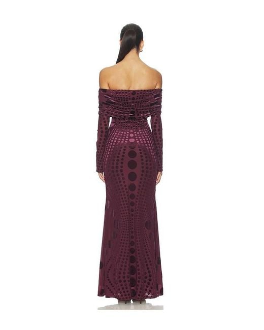 AFRM Purple Thelma Burnout Velvet Dress