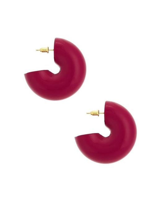 Uncommon Matters Red Beam Hoop Earrings