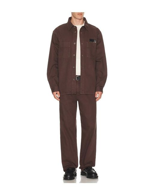 Palmes Brown Coarse Trousers for men