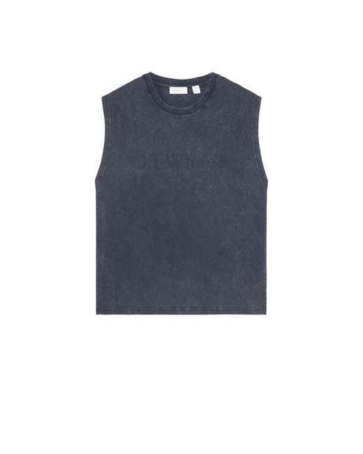 Off-White c/o Virgil Abloh Blue Laundry Sleeveless Tee for men