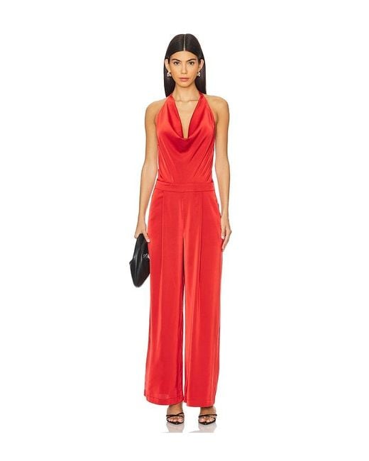 WeWoreWhat Red Halter Jumpsuit