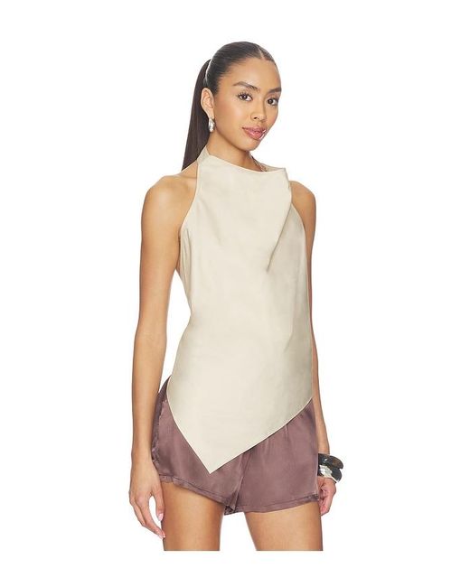 St. Agni Multicolor Cotton Halter Top
