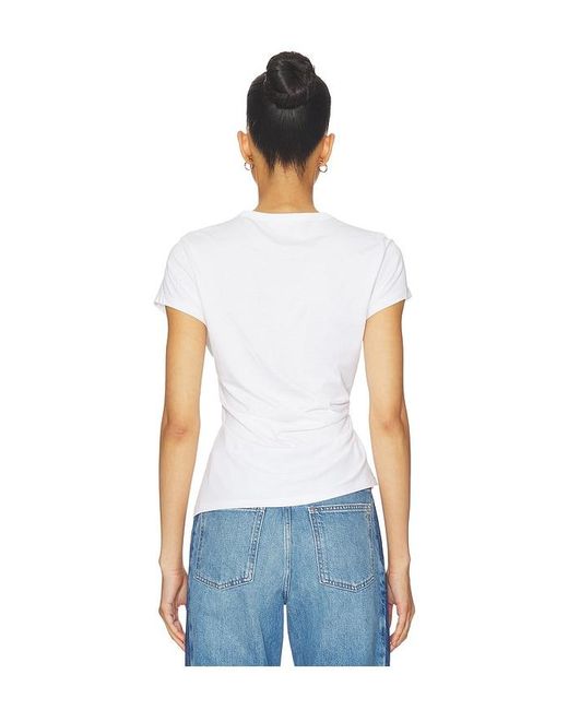 Madewell Blue Asymmetrical Snitched Tee Shirt