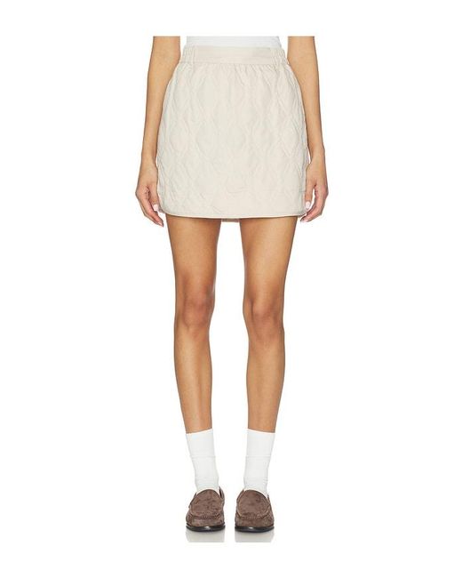 Varley White Florin Quilted Skirt