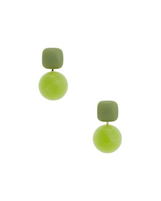 Casa Clara Green Koki Drop Earrings