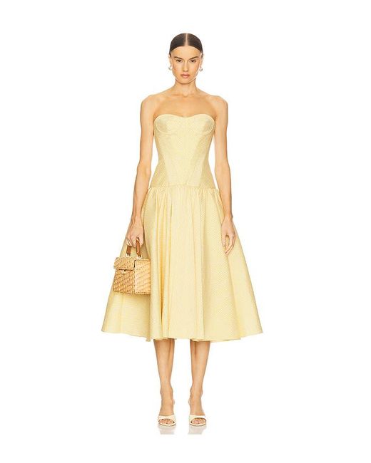 Vestido Summers En Color Amarillo Talla En Alexis de color Metallic