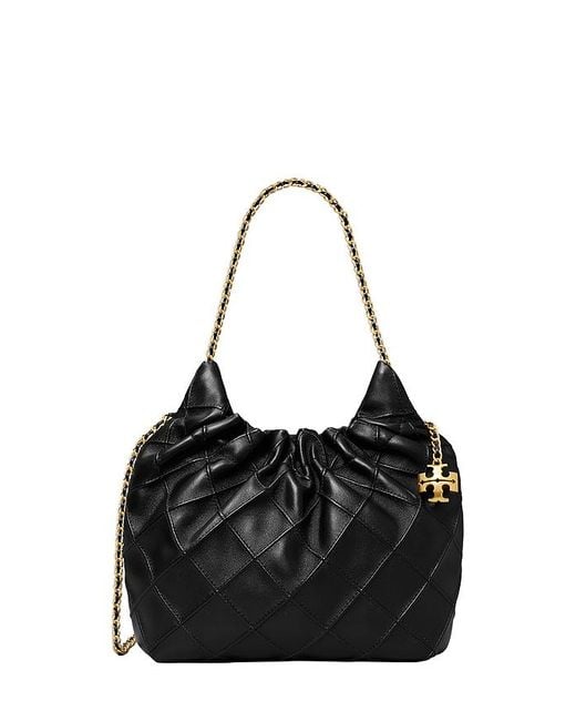 Tory Burch Black Mini-Hobotasche Fleming