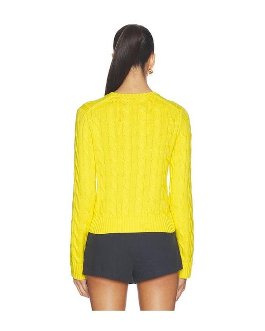 Polo Ralph Lauren Yellow Cotton Crewneck Pullover Sweater