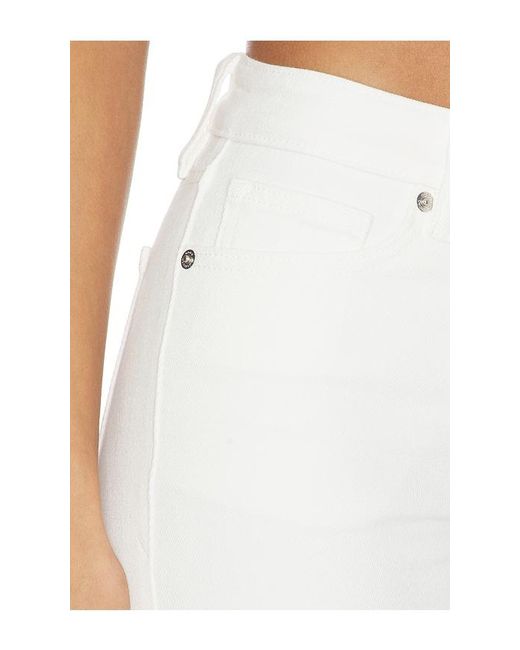 GOOD AMERICAN White Low Boot Jeans