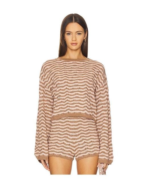 PQ Swim Natural Palmer Top