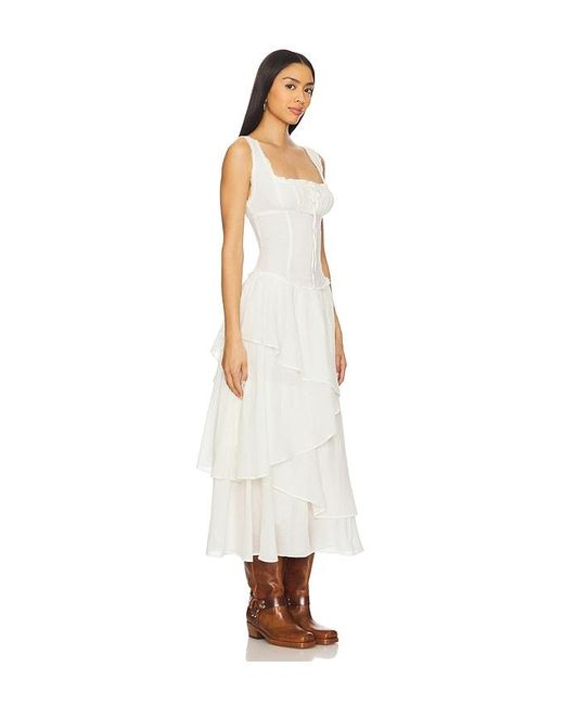 Free People White Midi-Kleid Free-Est