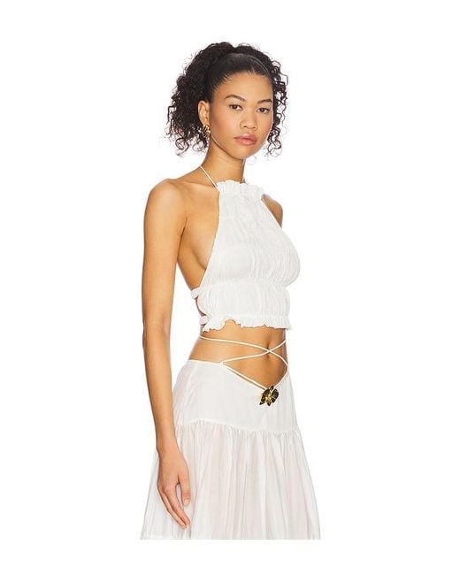 Cin Cin White Spice Ruched Top
