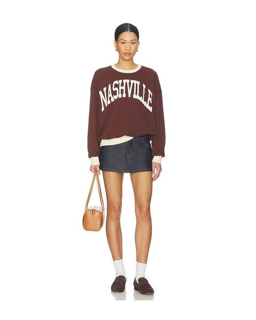Daydreamer Red X Revolve Nashville Colorblock Oversized Sweatshirt