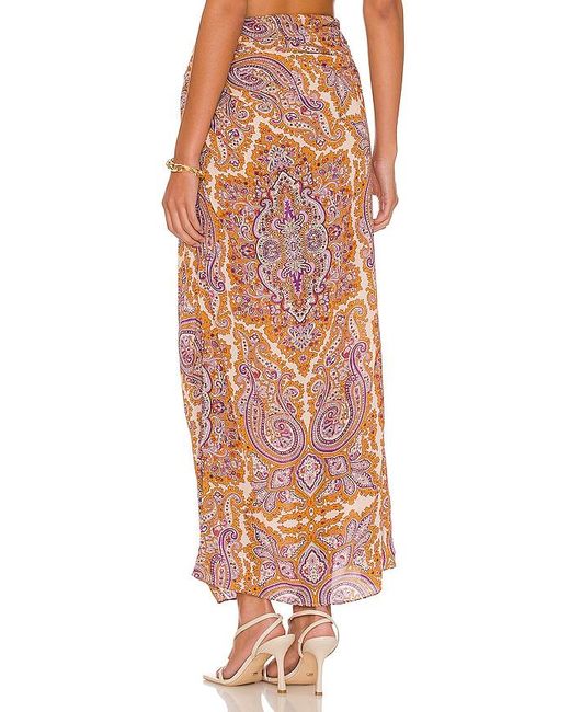 L'academie Purple Wildler Midi Skirt