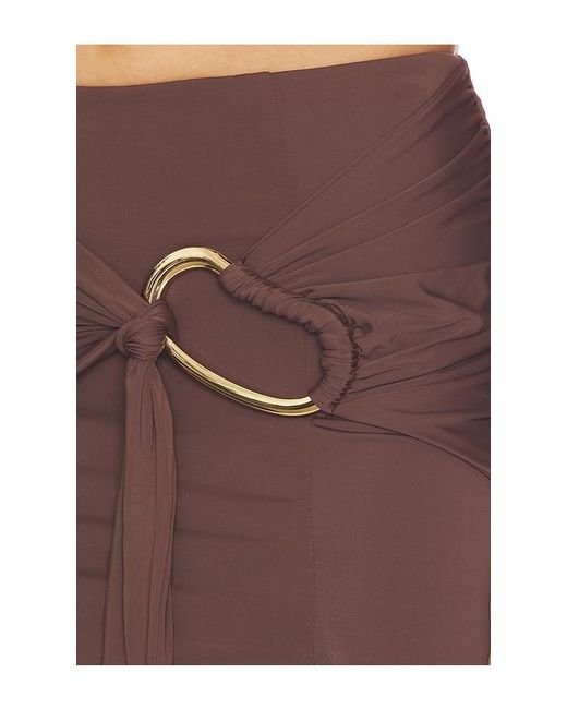 Bardot Brown Dion Detail Midi Skirt
