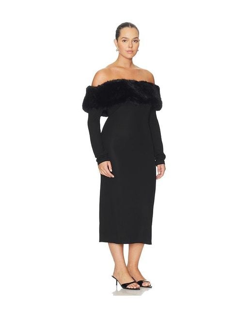 L'academie Black Nara Midi Dress