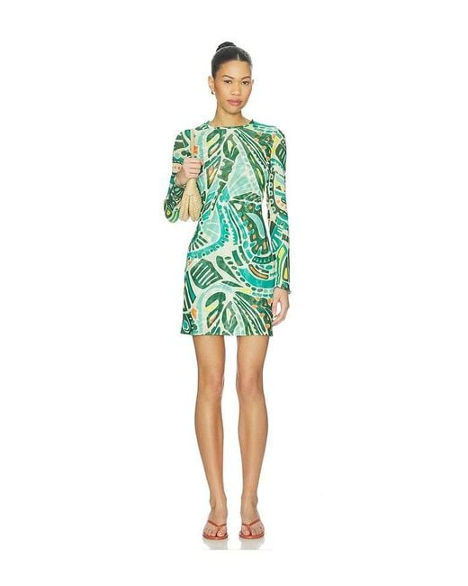 Eywasouls Malibu Green Scarlet Mini Dress