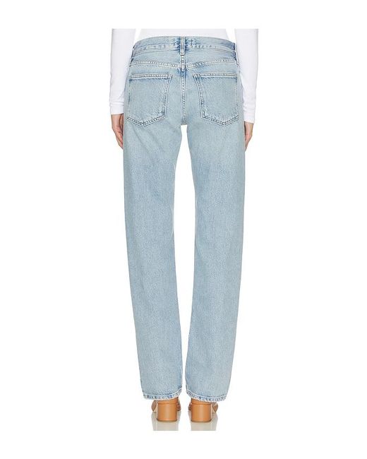 Agolde Blue Low Rise Slim Jeans
