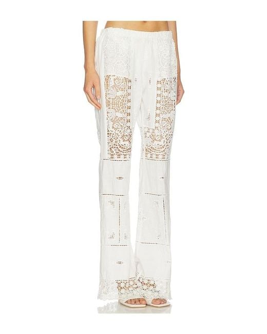 LoveShackFancy White Lilo Pant