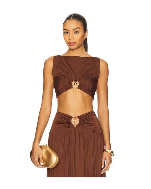 Lovers + Friends Brown X Yhasmina Ferrara Lotte Top