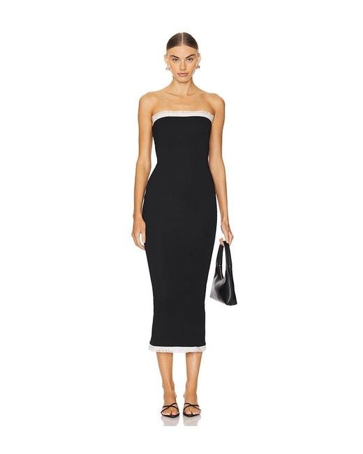 MORE TO COME Black Addison Strapless Dress