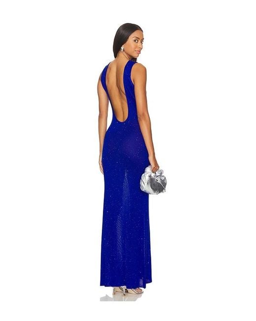 Runaway the Label Blue Adriana Maxi Dress