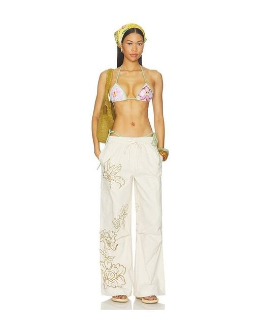 Juliet Johnstone White Cotton Parachute Pant
