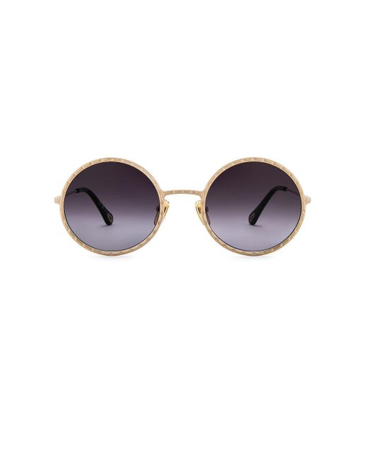 Chloé Scalloped Round Sunglasses Blue