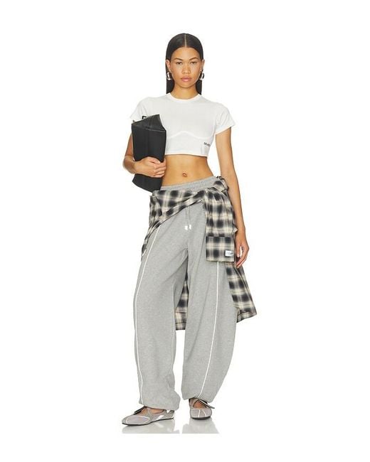 The Attico Gray Fleece Pant