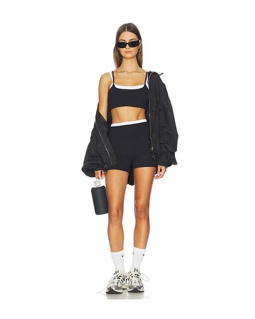 Gold Hinge Blue Double Waist Strydeform Short