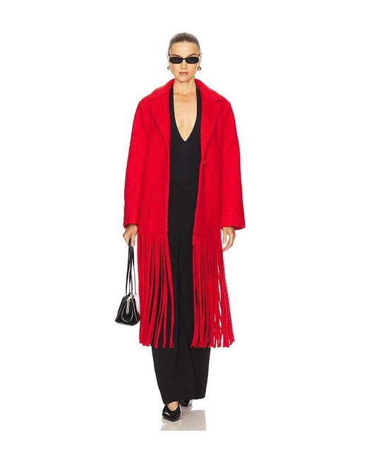 Simon Miller Red Vero Fringe Coat