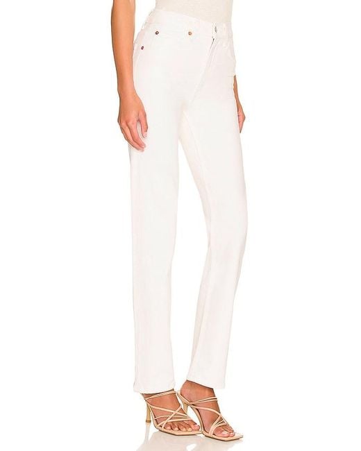 Re/done White Originals 70's Straight Jeans