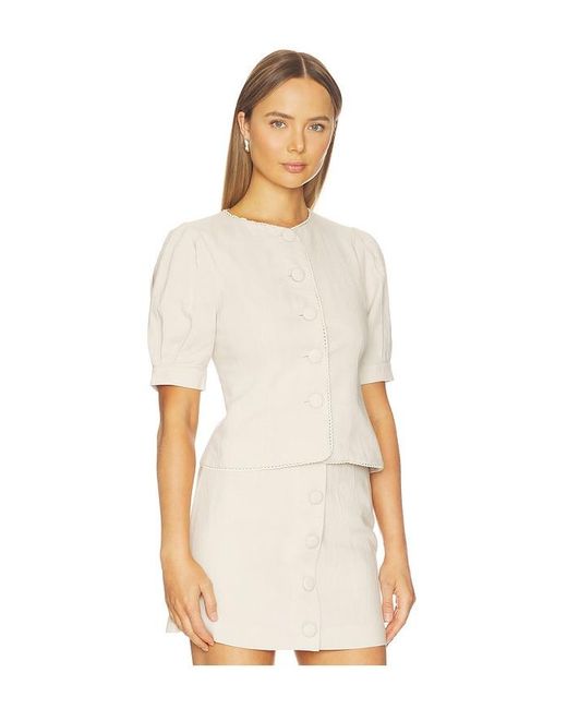 Astr White Cailey Top