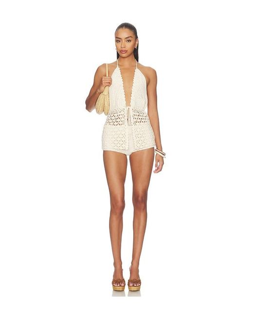 MORE TO COME White Alice Tie Front Top