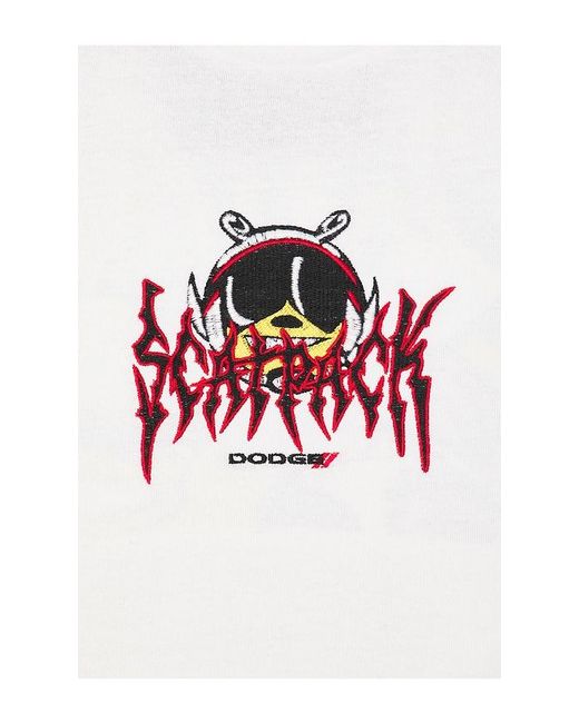 Reason White Dodge Scatpack Tee for men