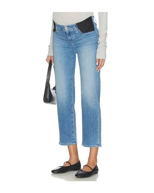 PAIGE Blue Mason Ankle Maternity Jeans