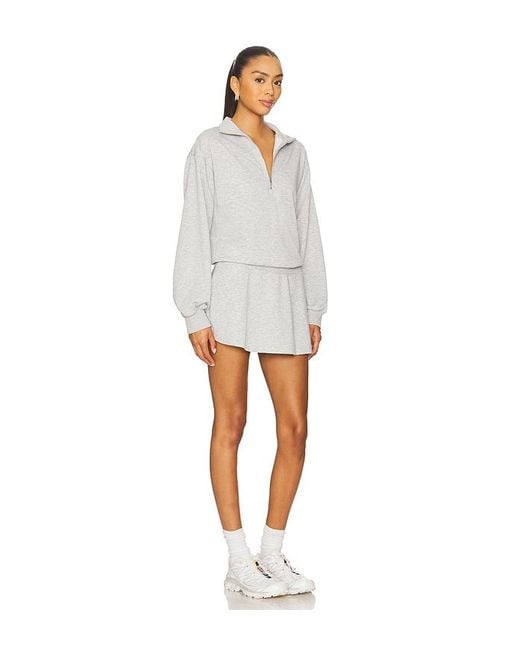superdown Gray Jenice Quarter Zip Dress