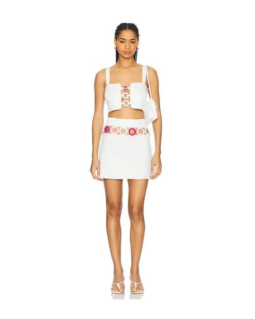MY BEACHY SIDE White X Revolve Square Neck Crop Top