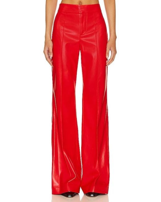 Alice + Olivia Red Alice + Olivia Dylan Faux Leather Pant