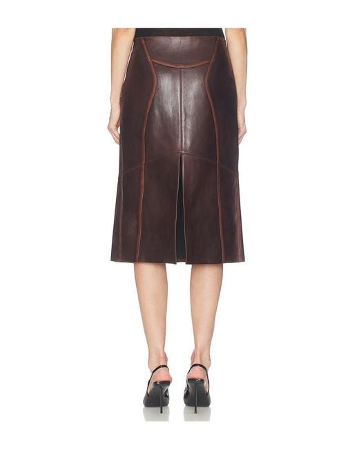 Helmut Lang Black Leather Skirt