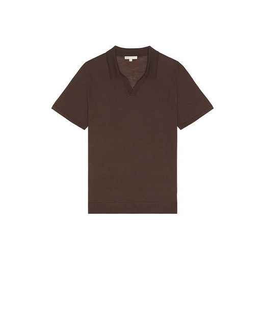 Onia Black Extra Fine Merino Wool Johnny Polo for men
