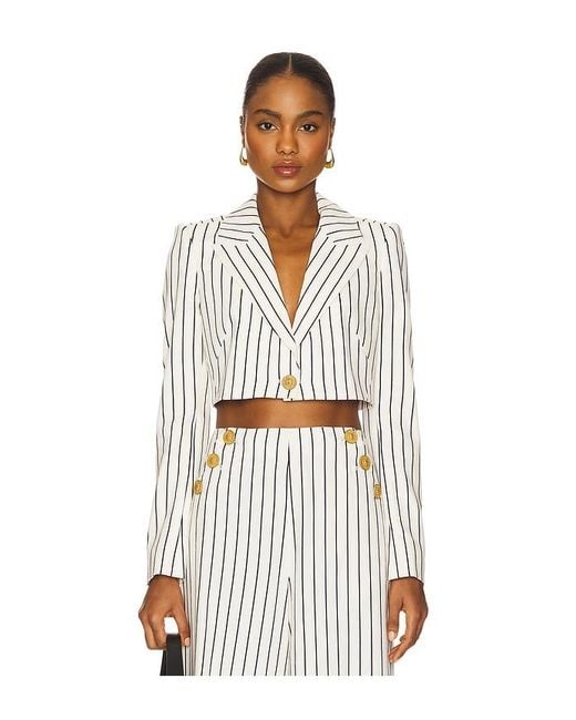 L'Agence White Izzie Cropped Blazer
