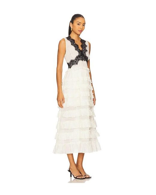 Sea White Midi-Kleid Anise