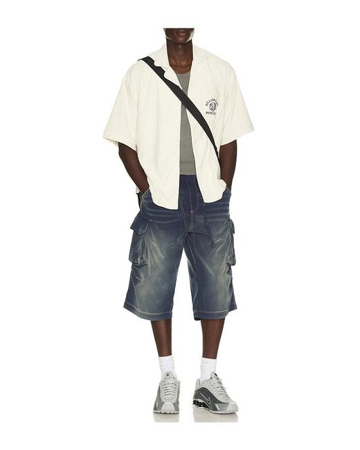 BBCICECREAM Blue Roam Short Sleeve Shirt for men