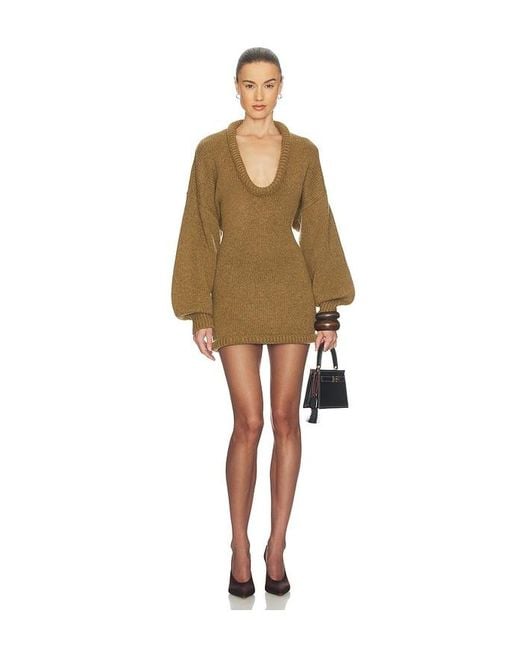 Helsa Natural Vilde Micro Mini Dress