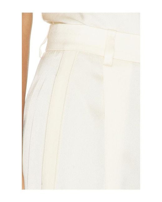 Vince White High Waist Satin Trouser