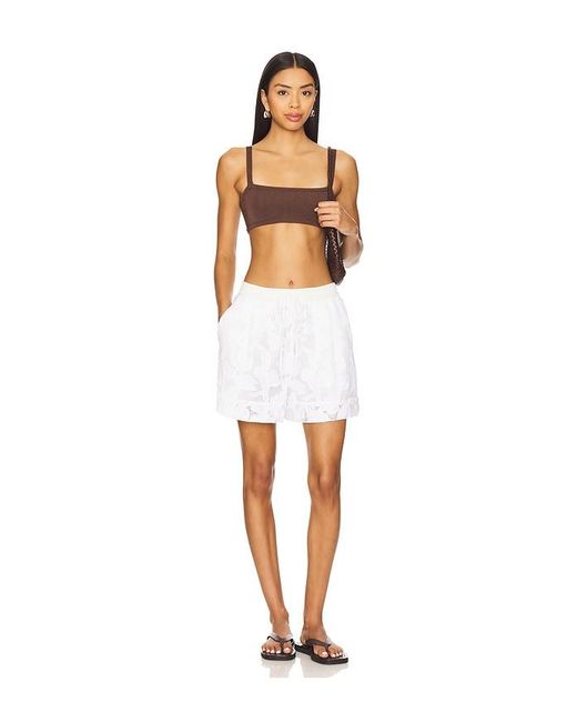 Essentiel Antwerp White Hazer Lace Shorts